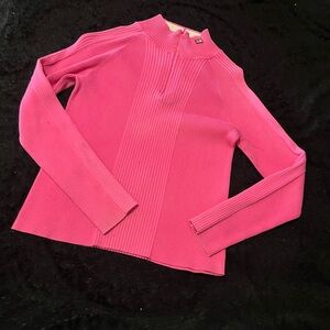 Polo Ralph Lauren Fuchsia Ribbed Long Sleeve Top